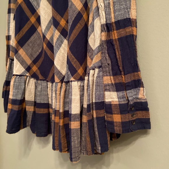 Free People Peppy in Plaid Button Up Blouse, Size XS - Picture 7 of 13